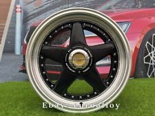 4x17 " 4X100/5X100 Ferrari Azev Type A style Schwarz Räder : Für BMW Mazda VW