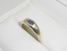 585 Gelbgold 14K Gold Ring Saphir Diamant Verlobungsring RG 63 - 20 mm 8298