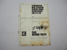 Claas WS WSDS 280 370 Schwader Betriebsanleitung Bedienungsanleitung 1978