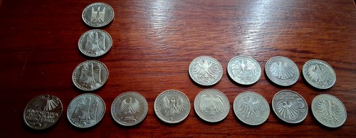 15x gedenkmünzen brd - dm,