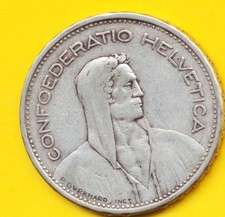 5 Schweizer Franken 1931 B  -  Silber 12,5 g fein