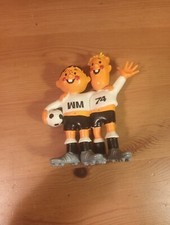WM Maskottchen Tip und Tap WM 74 Fußball Figur 1974 Friegel Werk Schafer C