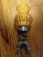 Orientalische Teelicht Lampe Glas Metall Vintage Gebraucht 