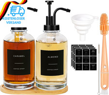 Kaffee Sirup Spender Glas Set