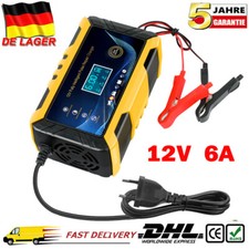 12V 6A Auto Intelligentes Batterieladegerät Impuls Reparatur Erhaltungsladegerät