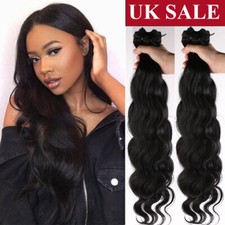 70CM Echthaartresse Remy Echthaar Haarverlängerung Weft Tressen 300g Dick Glatt
