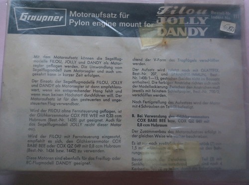 Rarität motoraufsatz filou - motoraufsatz,