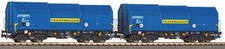 PIKO 58296 Spur HO Set Zwei Güterwagen Mit Teleskopwagen Transwaggon