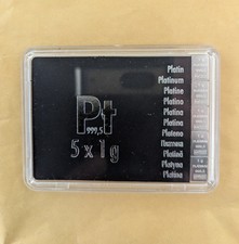 ANGEBOT  5x 1g Platinbarren