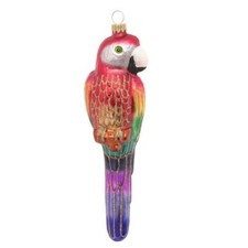 Christbaumschmuck Weihnachtskugel Glas Vogel Papagei 18 cm Krebs Lauscha