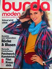 altes Burda Modeheft Ausgabe 8 von 1979 komplett mit Anleitung + Schnittmuster