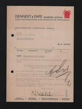 HAMBURG-ALTONA, Brief 1942, Dennert & Pape Fabrik mathematischer geodätischer In