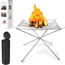 Feuerschale Edelstahl 56cm Camping Lagerfeuer Outdoor tragbar Feuerkorb