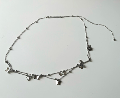 Silberfarbene charm bauchkette - silberfarbene, charm-bauchkette