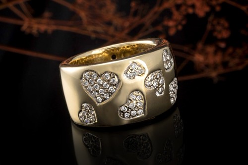 Herz ring mit - ring, rundum