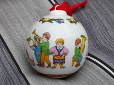 Hutschenreuther Weihnachtskugel 2001 Kinderkapelle Kind Kinder Musik Leierkasten