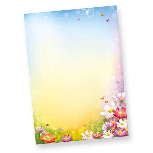 Neu motiv briefpapier bunt - neu, motiv-briefpapier