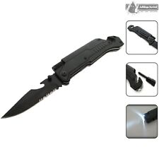 Rettungsmesser BSH ADNVENTURE 3in1 Messer Taschenlampe Feuerstein Glasbrecher