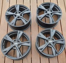 Coole OXXO Alu Felgen 4 St. 17 Zoll mattschwarz 5-Loch Stern für Winterreifen