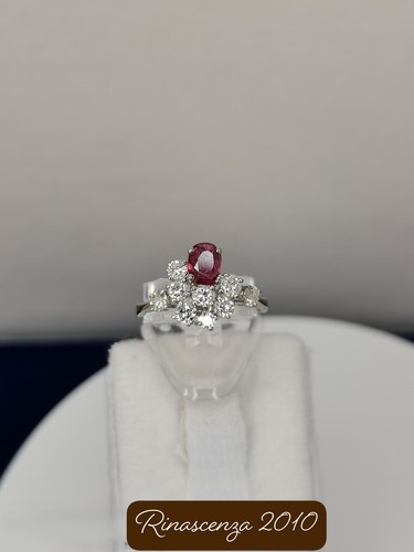 Diamant ring mit rubin - diamant,