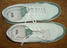 HUB Leder Sneaker weiß grün
