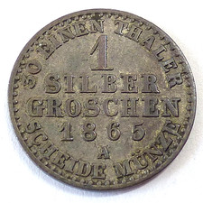 1 Groschen, Wilhelm I, 1865