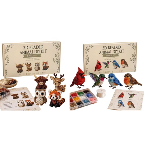 3D-Perlen-Tier-/Vogel-DIY-Kit