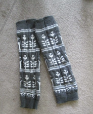 Stulpen Strickstulpen Wolle strümpfe overknee strick stulpen sexy warm grau weiß