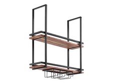 Hängeregal Aro 80cm Deckenregal Wandregal mit Weinglashalterung Weinregal Möbel