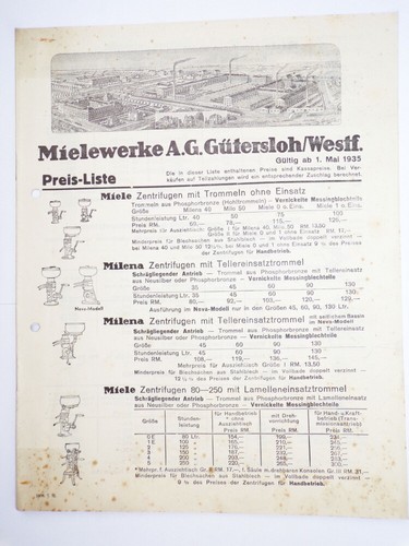 Preisliste miele gütersloh - preisliste,