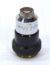 Carl Zeiss West Mikroskop Objektiv PLAN 2,5/0,08 * Übersichtsobjektiv RMS