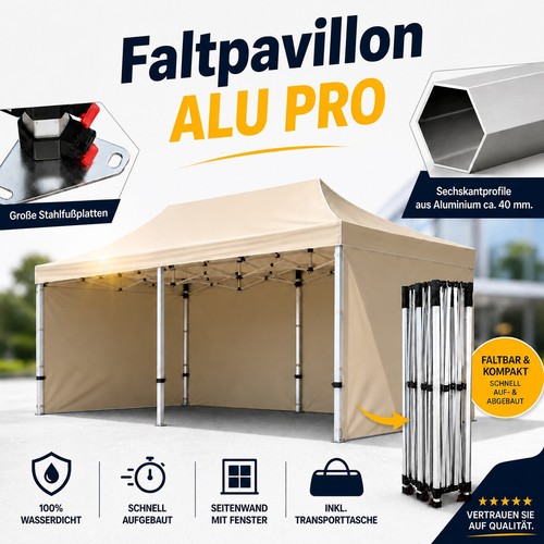 Profi faltpavillon 3x6m - profi, alu