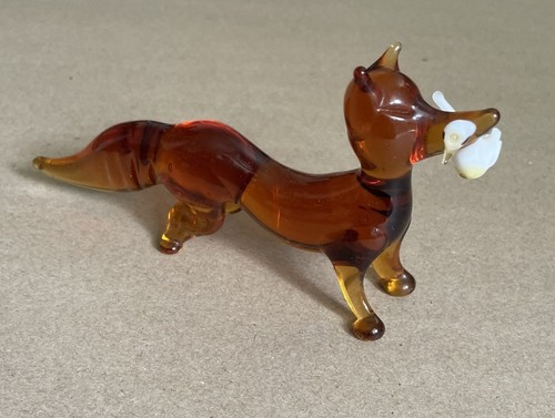Lauscha glasfigur fuchs mit - lauscha,