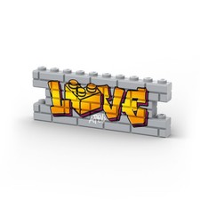 LOVE Graffiti Wall ❤️ Custom printed original LEGO® brick tile /G 104