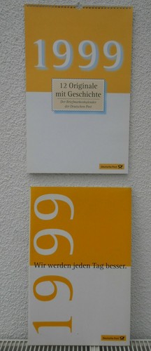 Kalender mit briefmarken 1999 - kalender,