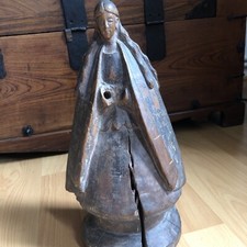 Antike holzfigur madonna - holzfigur, /