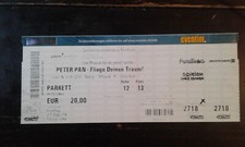 Altes Ticket Peter Pan Fliege deinen Traum