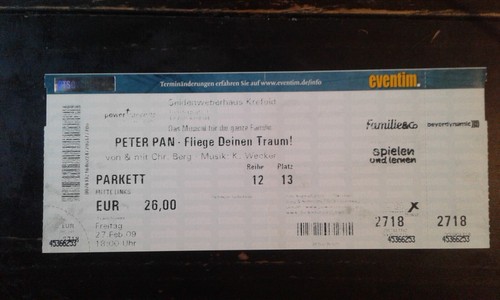 Altes ticket peter pan - ticket,