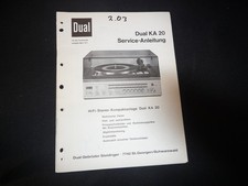 OriginalSchaltplan  Service Manual Schaltplan Dual KA 20