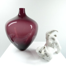 ametyhstfarbene VASE 1960er