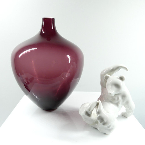 Ametyhstfarbene vase 1960er - vase,