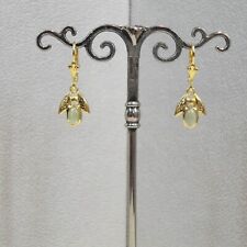 Peridot Schmuck Ohrringe Jugendstil Vintage Sterling Silber 925/- gelb vergoldet