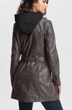 Neu biker ledermantel - ledermantel, 2-in1