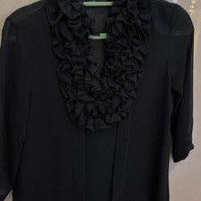 Zara bluse mit - bluse, rüschen