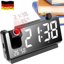 Projektionswecker Digitaluhr USB 2 Alarme Temperaturanzeige Datumsnazeige