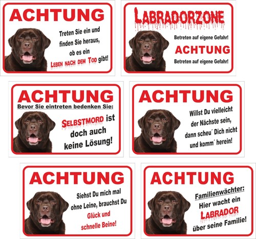 Schild vorsicht brauner - -,