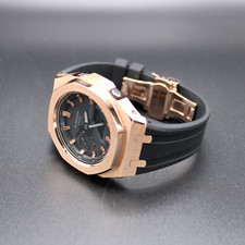 CasiOak "BLACK & ROSÉ"  - Casio G-SHOCK GA2100 Mod - Herrenuhr 44mm Edelstahl