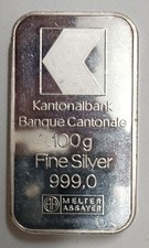 Lingote de 100 Gramos de Plata