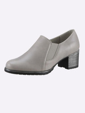 Heine Damen Leder Schuhe Hochfrontpumps grau Gr. 37 NEU