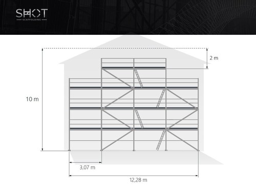 10x12 baugerüst neu - m,